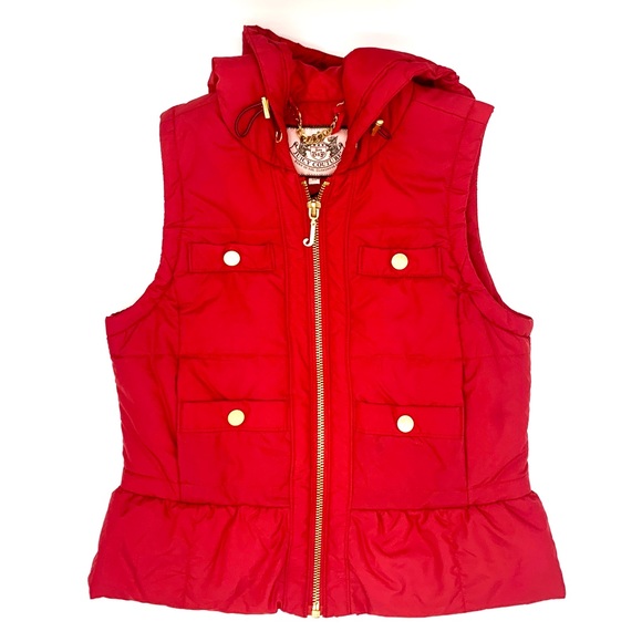 Juicy Couture Jackets & Blazers - Juicy Couture Peplum Ruffled Puffer Vest